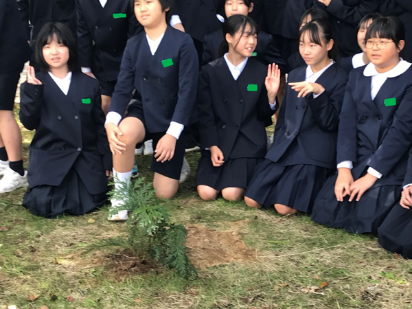 ノトヒバ植樹の写真